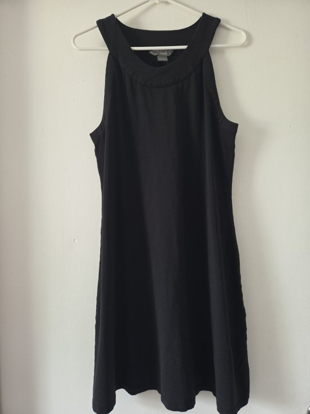 Womens Natural Reflections Black Knit T shirt Summer Dress Large